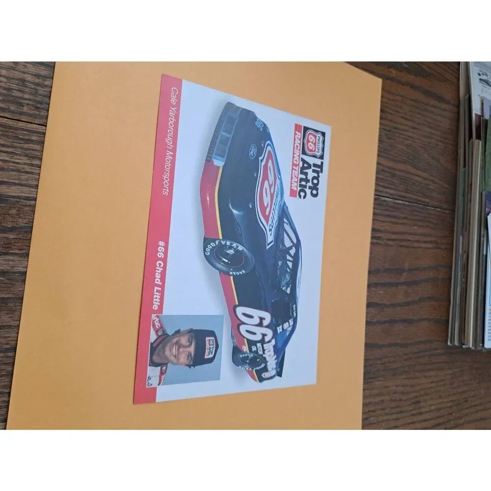 Vintage Chad Little 66 Driver Card Phillip 66 TROPArctic Racing Ford Thunderbird